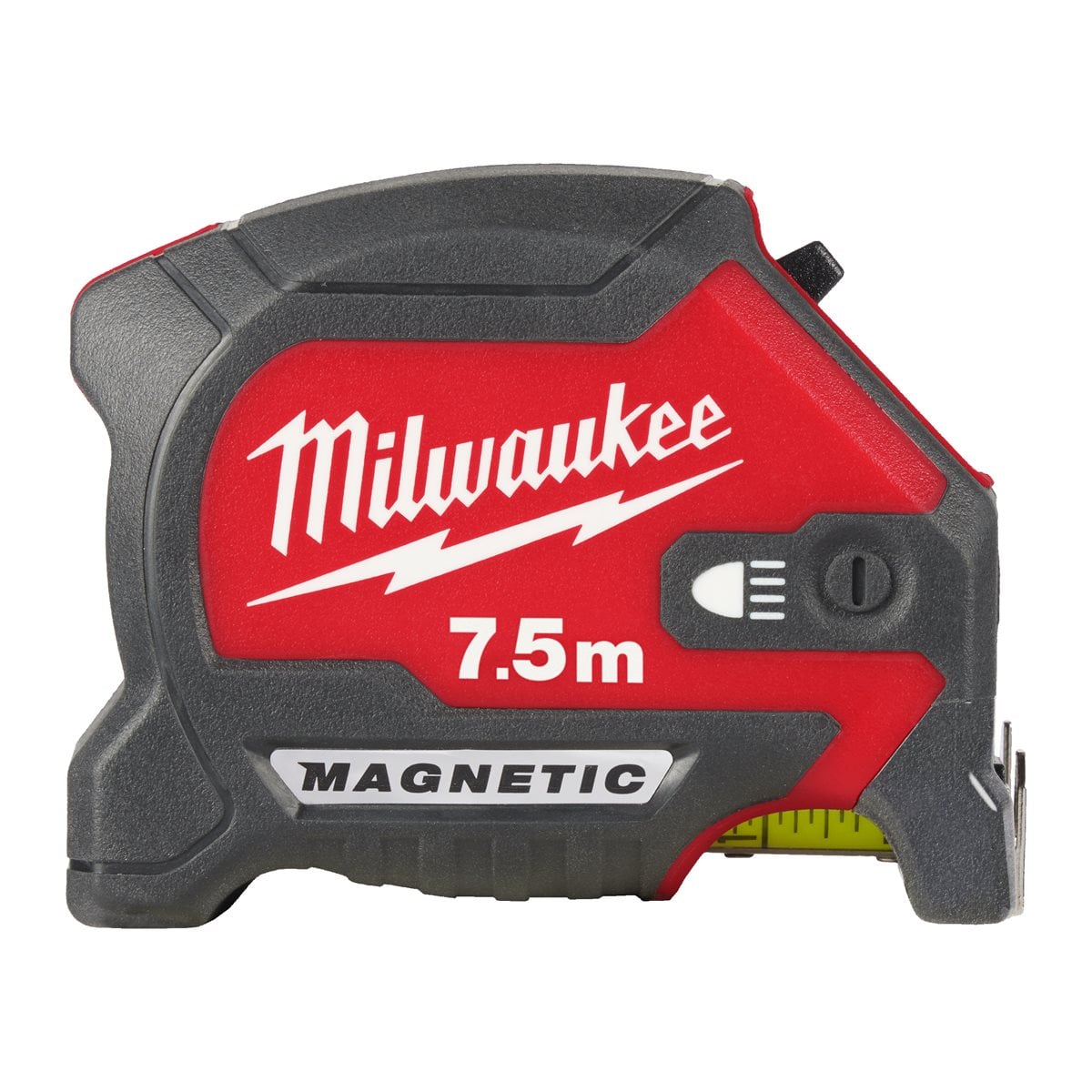 Flexómetro HQ magnético con LED 7,5m x 27 métrico (pedir en múltiplos de 6) Milwaukee