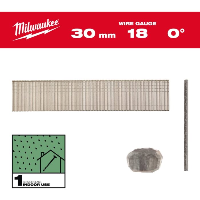 Clavos 18G 30mm - 5.000uds Milwaukee
