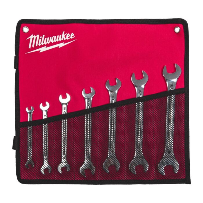 Juego de 7 llaves fija s de doble boca abierta Milwaukee
