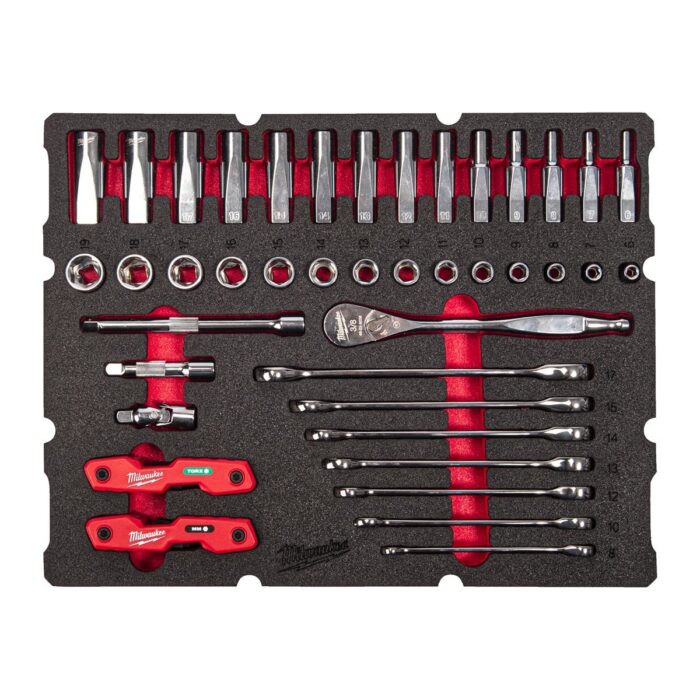 Espuma PACKOUT™ (llaves con carraca y carraca de 3/8") Milwaukee