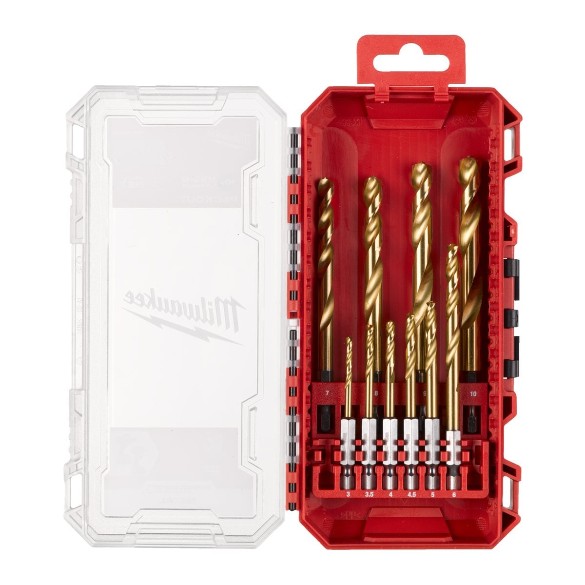 Estuche 10 de brocas RED HEX Shockwave™ HSS-G Tin - ajusta a Packout™ Milwaukee
