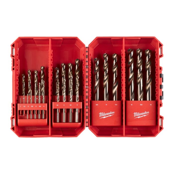 Estuche 25 brocas red helix HSS-g co Milwaukee