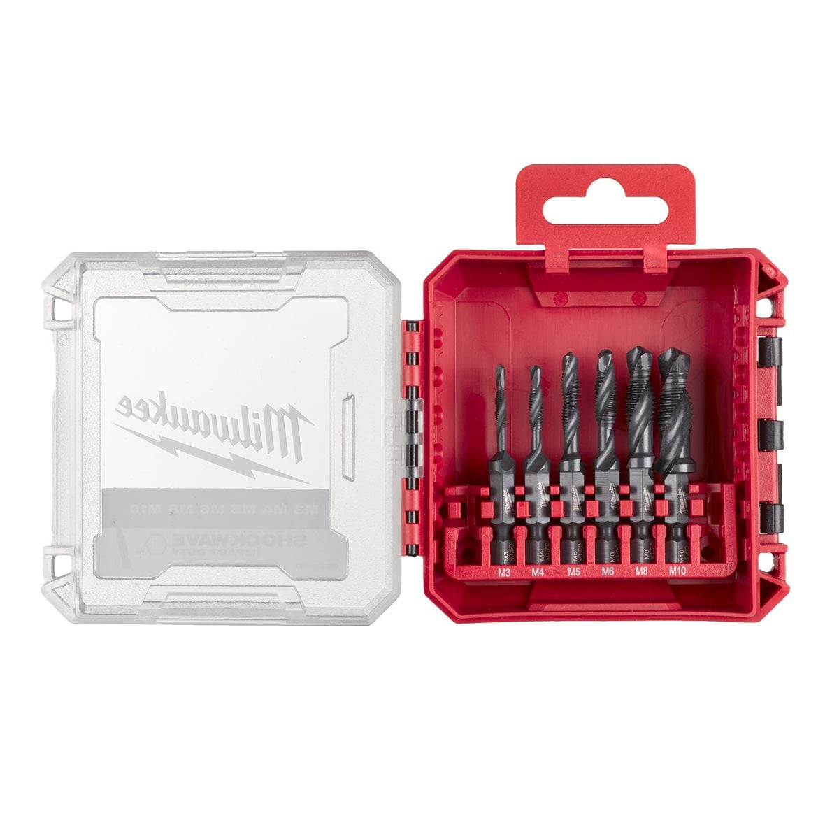 Estuche con 6 brocas roscadas Shockwave™ HSS-G - ajusta a Packout™ Milwaukee