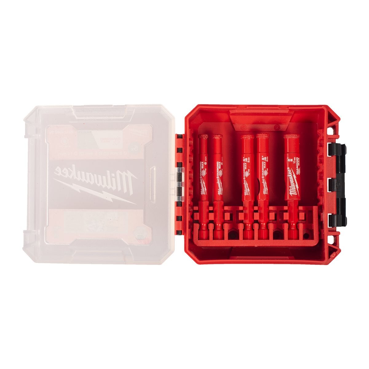Estuche con 5 brocas Diamond Max™ Seco o Húmedo - ajusta a Packout™ Milwaukee