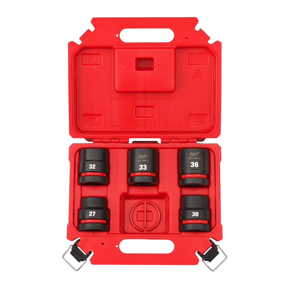 Conjunto de 5 vasos de impacto cortos 3/4" en estuche Milwaukee