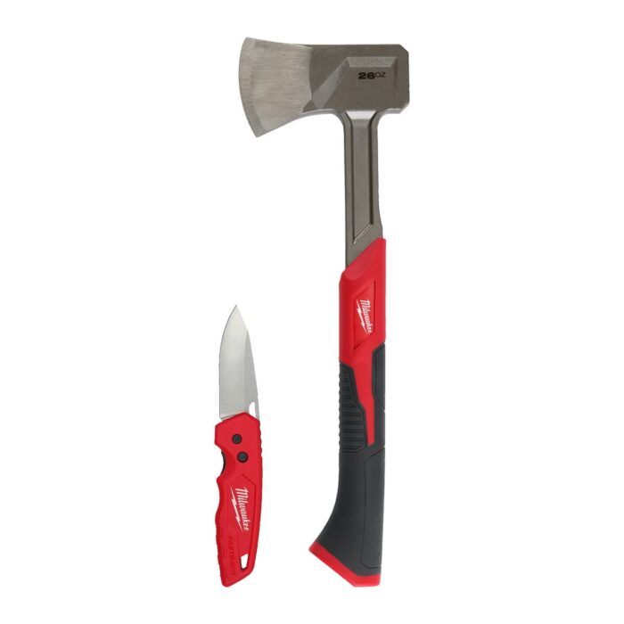 Kit hacha 40cm y cuchillo Milwaukee