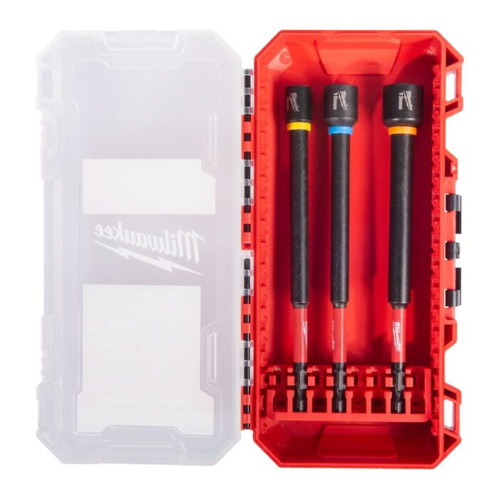 Estuche de 3 Vasos con eje Hex.1/4" 150mm Shockwave- ajusta a PACKOUT™ Milwaukee