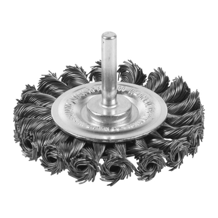 Cepillo Alambre circular trenzado 6mm 75x12 acero 0,5mm - 3uds Milwaukee
