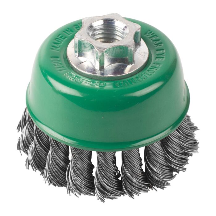 Cepillo Alambre de copa trenzado M14 65x18 acero INOX. 0,5mm Milwaukee