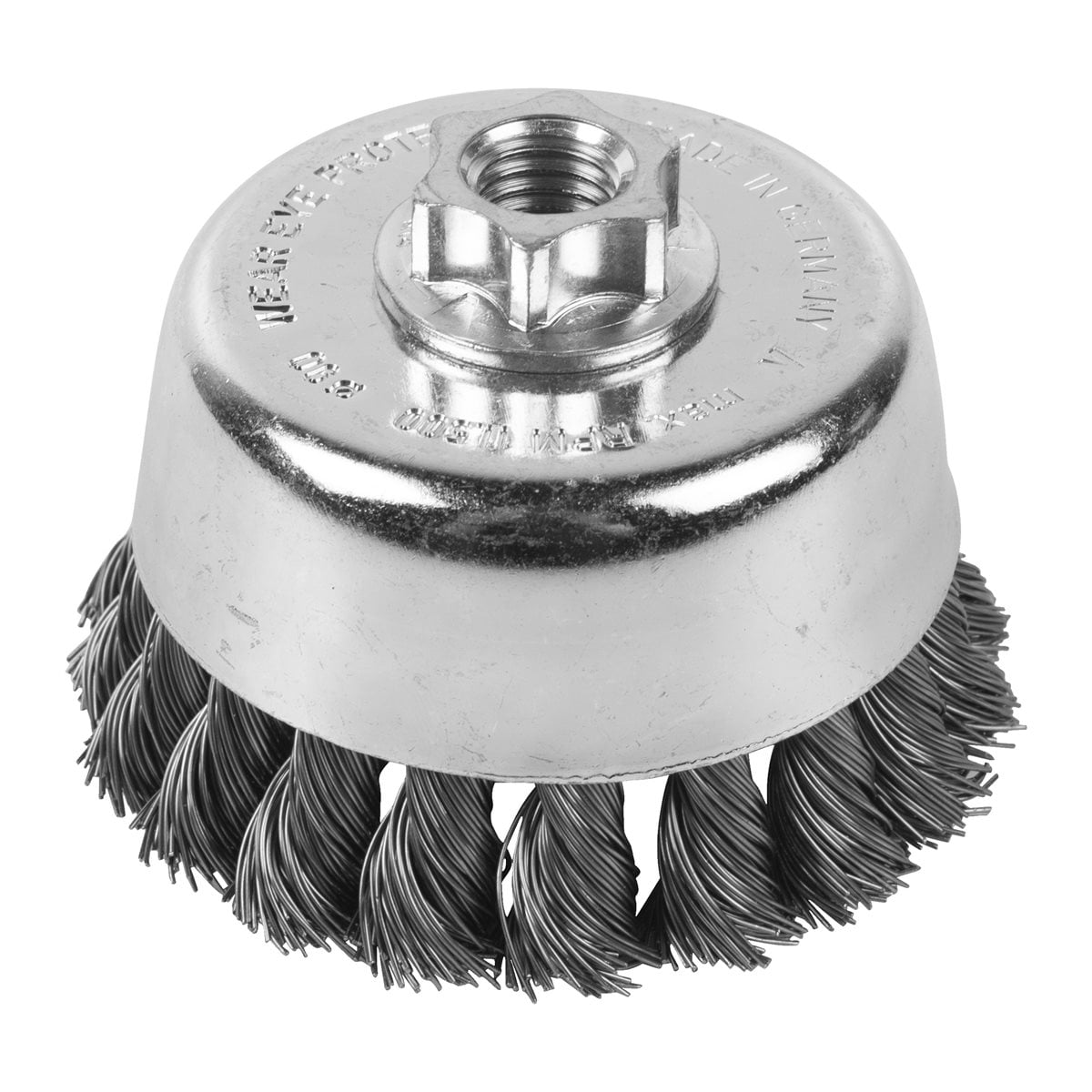 Cepillo Alambre de copa trenzado M14 90x20 acero 0,5mm Milwaukee