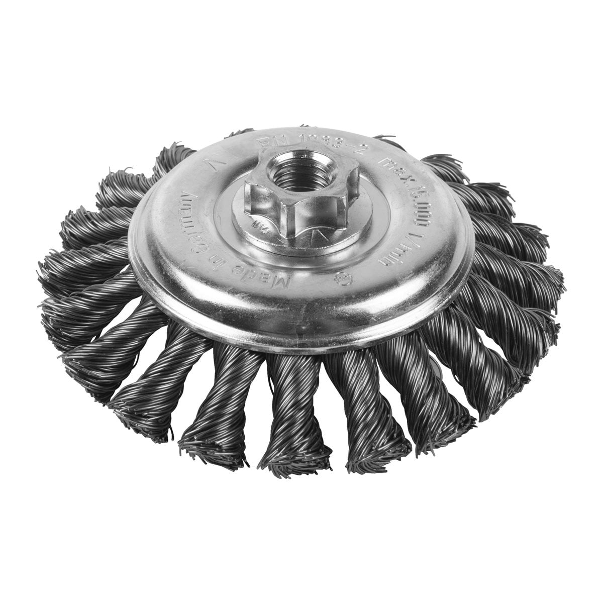 Cepillo Alambre cónico trenzado M14 115x12 acero 0,5mm Milwaukee