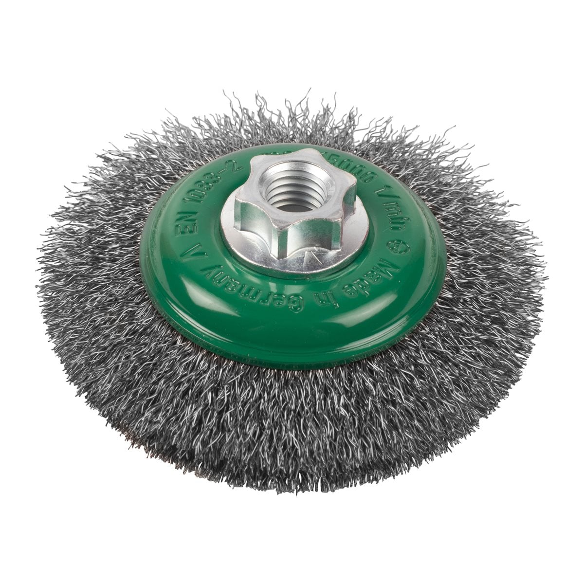 Cepillo Alambre biselado ondulado M14 100x10 acero INOX. 0,35mm Milwaukee