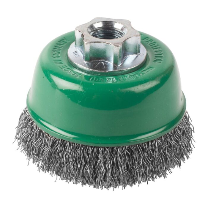 Cepillo Alambre de copa ondulado M14 65 acero INOX. 0,35mm Milwaukee