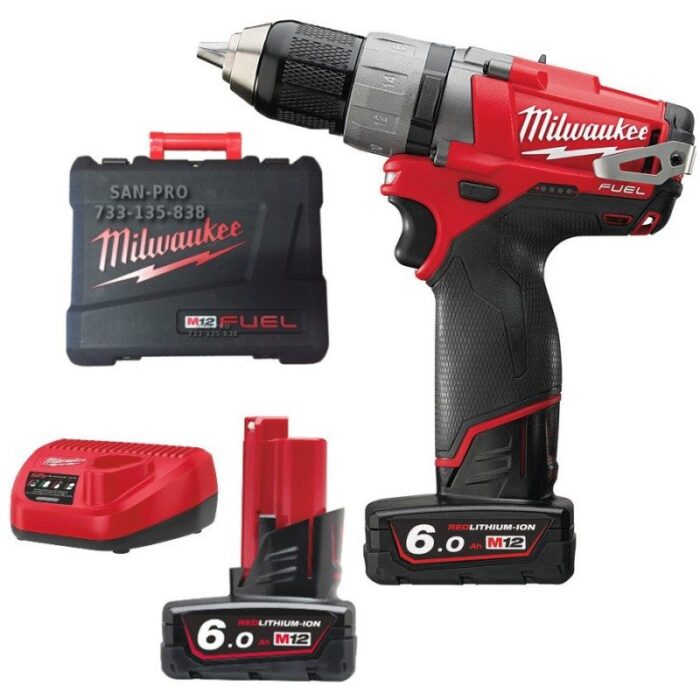 Taladro percutor COMP. 12V 6Ah M12CPD-602X Milwaukee