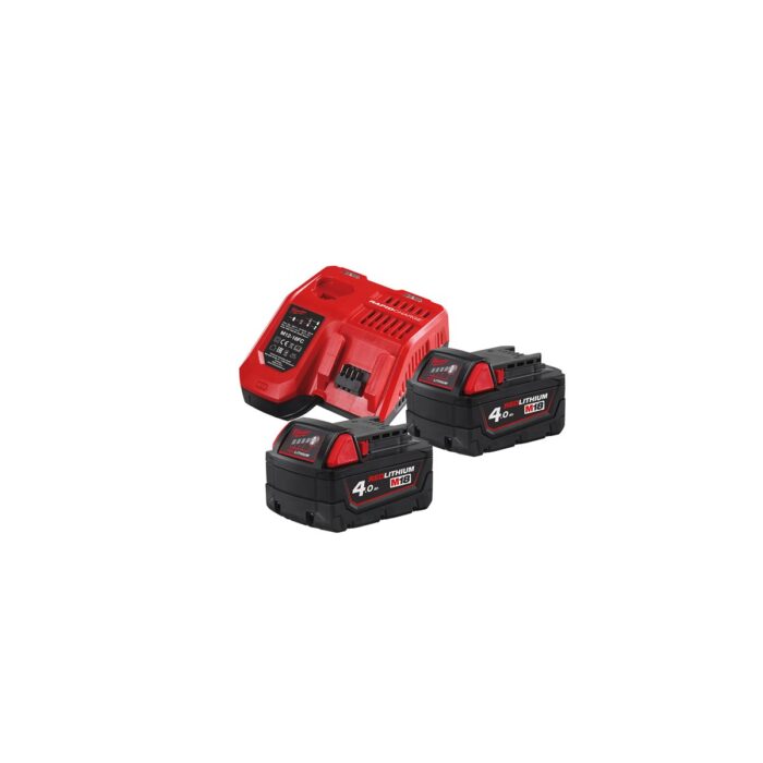 Kit 2 baterías M18B4 + cargador rápido M12-18FC M18NRG-402 Milwaukee