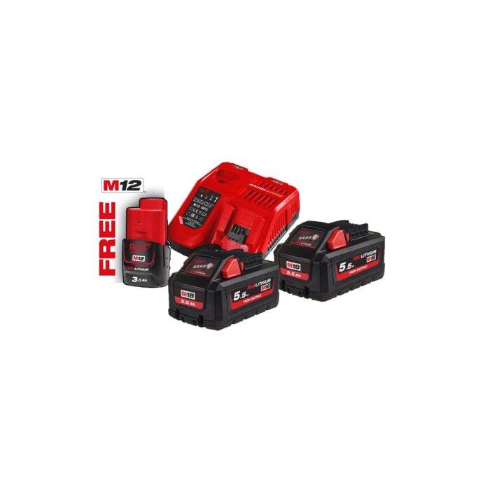 Pack NRG M18™ HIGH OUTPUT™ 5.5Ah M18 HNRG-552 Milwaukee