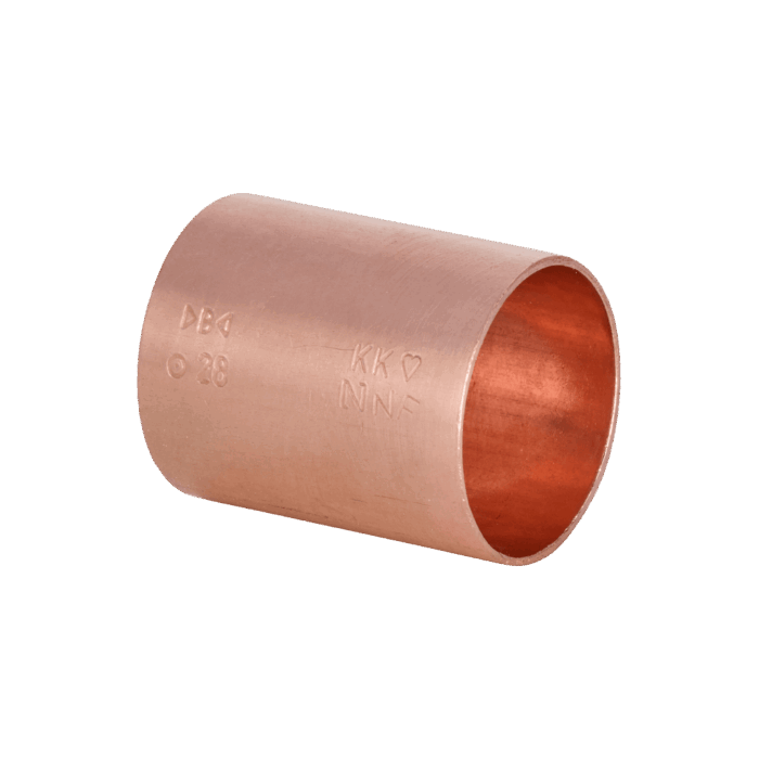 Manguito unión Cobre 3/8" para CO2 h-h