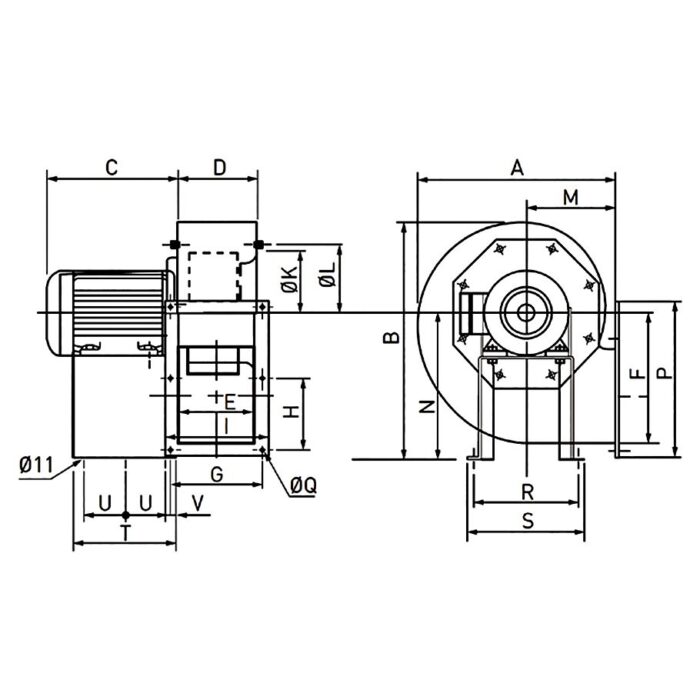 Vent. centrif. HASTA 150º 870 Soler & Palau