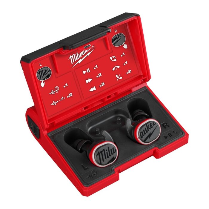 Protetores auditivos a bateria REDLITHIUM USB com Bluetooth - 1 ud Milwaukee