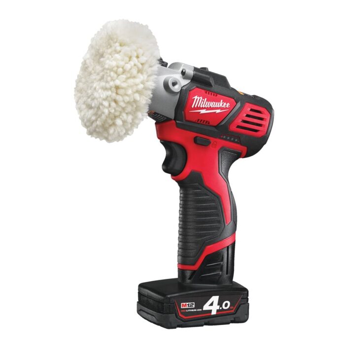 Pulidora / lijadora subcompacta M12™, 2 velocidades, 0-2800/0-8300rpm, diámetro del disco 76mm, recepción M9x0,75. Se suministra con 1 batería M12B4, 1 batería M12B2 y cargador C12C, en HD-box Milwaukee