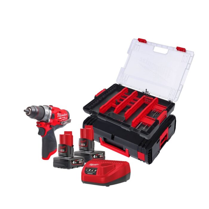 Taladro percutor + 50 acces. M12 fpd-402xa Milwaukee