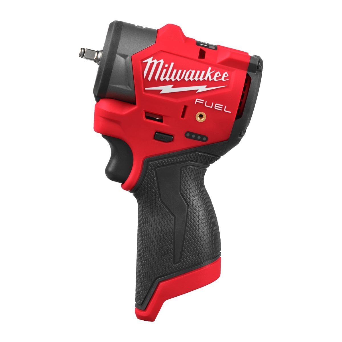 Llave de impacto supercompacta M12 FUEL™, recepción 1/4" con anillo de fricción, 4 modos, máximo par de apriete 95Nm y 136Nm de desapriete. Se suministra en versión cero, sin baterías ni cargador Milwaukee