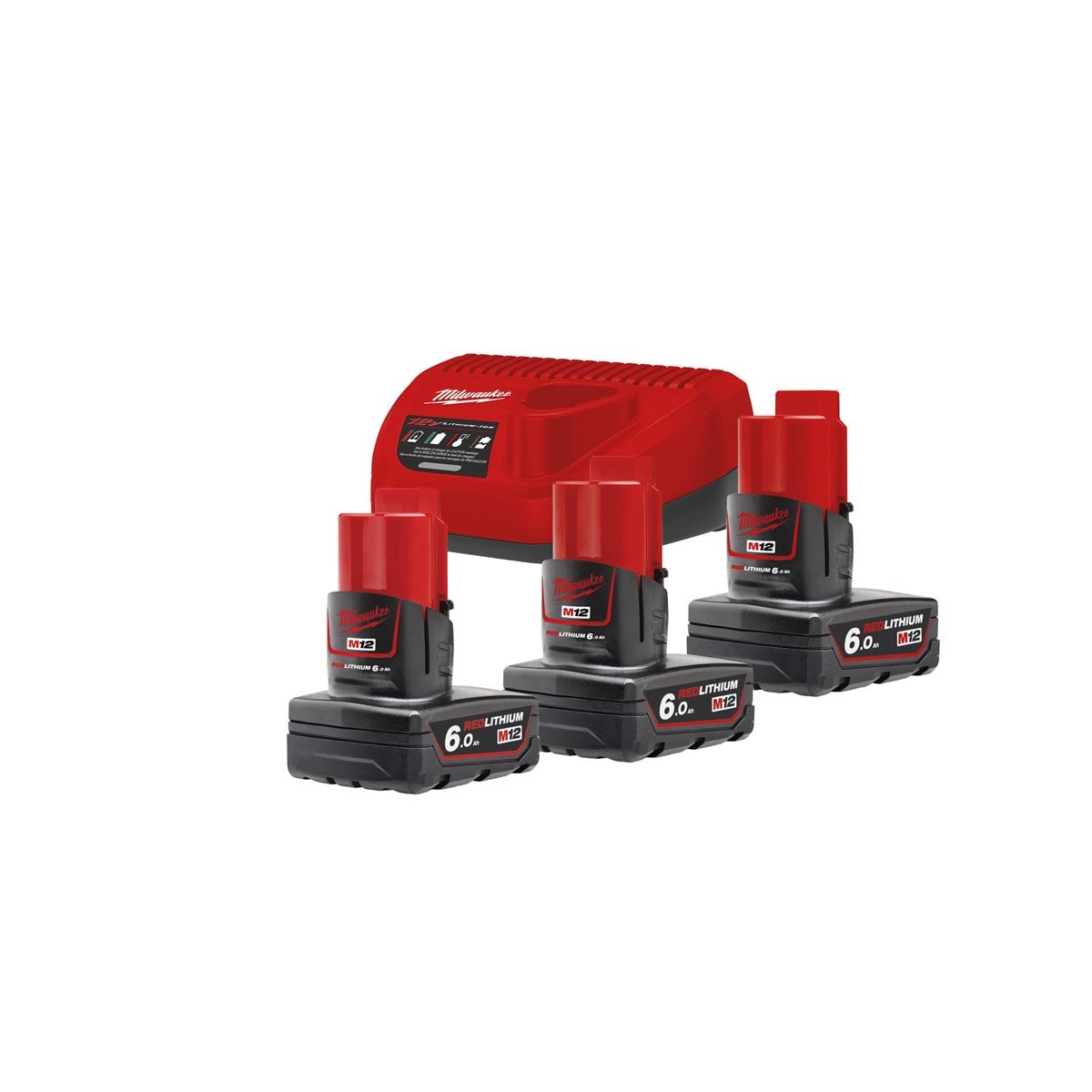 Kit 3 baterías M12B6 + cargador C12C Milwaukee