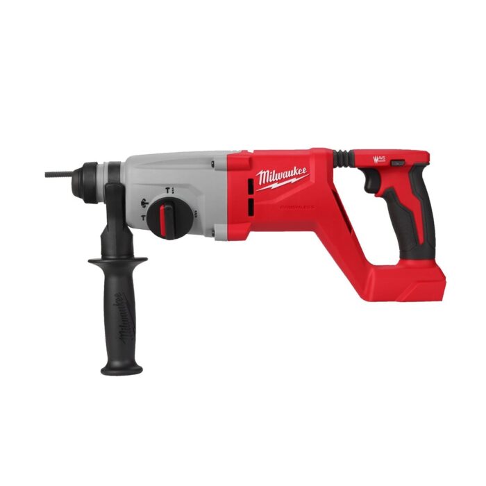 Martillo combinado SDS-Plus sin escobillas M18™, empuñadura en D, 4 modos, 2,6J de energía de impacto, capacidad máxima 26mm, 0-1.270rpm, 0-4.600bpm. Se suministra en versión cero, sin baterías ni cargador Milwaukee
