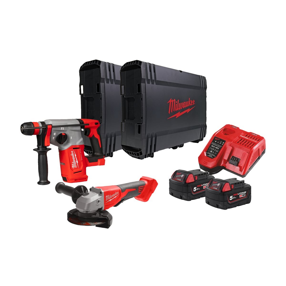 Powerpack M18 M18BLPP2G-502X (martillo BLHX + amoladora BLSAG125XPD) Milwaukee