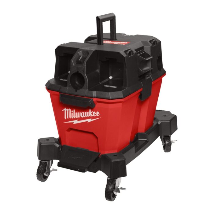 Aspirador de polvo M18 FUEL™, capacidad sólidos/líquidos 23l, filtro HEPA H13 clase L, volumen de aire 3.086l/min, máxima potencia de aspiración 192mbar, longitud de manguera 2,7m, diámetro de la manguera 64mm, conexión DEK26. Incluye manguera flexible, boquilla para hendiduras, boquilla para suelos, 2 alargadores, mango curvo, adaptador para herramientas y bolsa de fieltro. Se suministra en versión cero, sin baterías ni cargador Milwaukee