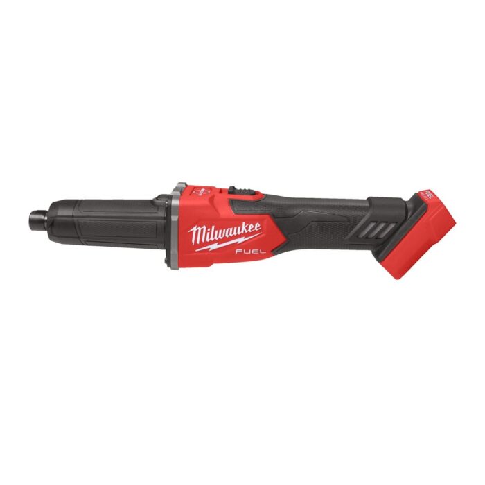 Amoladora recta M18 FUEL™, 27000rpm, freno RAPIDSTOP™, diámetro de la pinza 6/8mm, máxima capacidad de diámetro de disco 50mm, AVS, cambio de accesorio con una sola llave, interruptor de botón con bloqueo. Se suministra en versión cero, sin baterías ni cargador, en HD-box Milwaukee