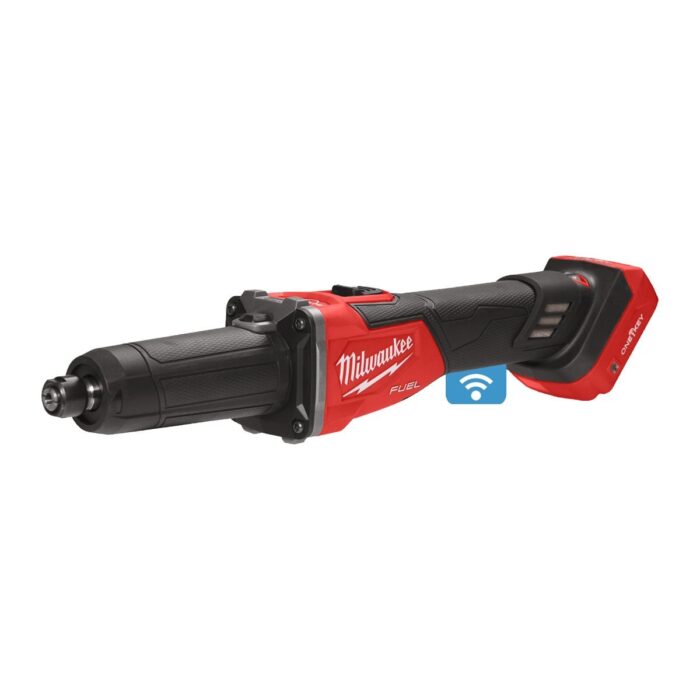 Amoladora recta M18 FUEL™ ONE-KEY™, freno RAPIDSTOP™, velocidad variable de 5 posiciones, 8000-20000rpm, diámetro de la pinza 6/8mm, máxima capacidad de diámetro de disco 50mm, AVS, cambio de accesorio con una sola llave, interruptor de botón con bloqueo. Se suministra en versión cero, sin baterías ni cargador, en HD-box Milwaukee