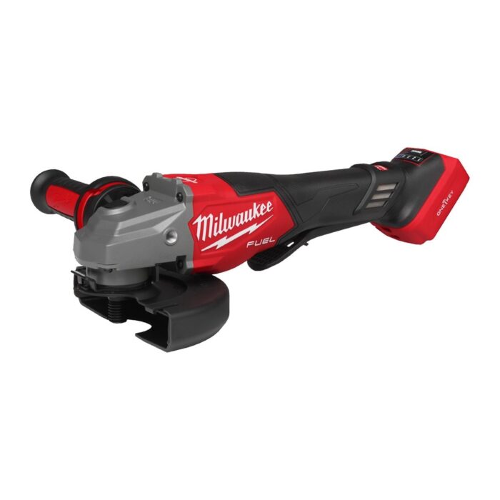 Amoladora angular de alto rendimiento M18 FUEL™, diámetro del disco 150mm, freno RAPIDSTOP™, 9.000rpm, AVS, FIXTEC™ y relé de baja tensión. Se suministra en versión cero, sin baterías ni cargador, en HD-box Milwaukee