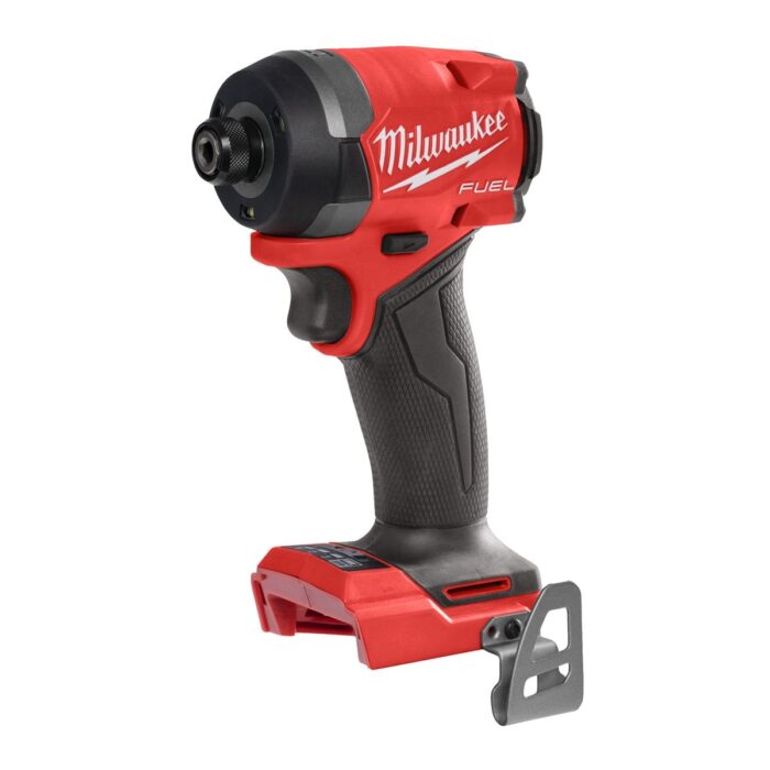 Atornillador de impacto M18 FUEL™, recepción 1/4" hex, 4 modos, par máximo 226Nm, longitud total 113mm, iluminación LED sin sombras. Se suministra en versión cero, sin baterías ni cargador, en HD-box Milwaukee