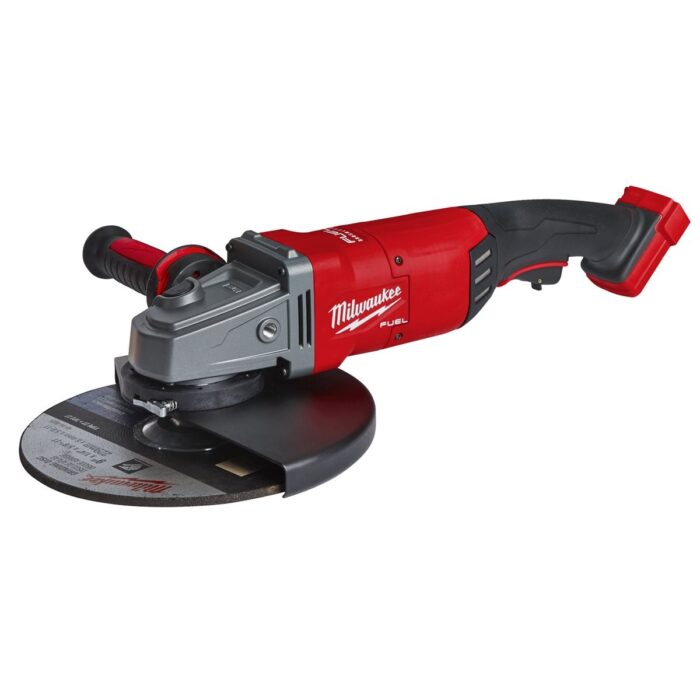 Amoladora angular M18 FUEL™, diámetro del disco 230mm, 6600rpm, AVS, FIXTEC™, DMS. Se suministra en versión cero, sin baterías ni cargador, en kitbox Milwaukee