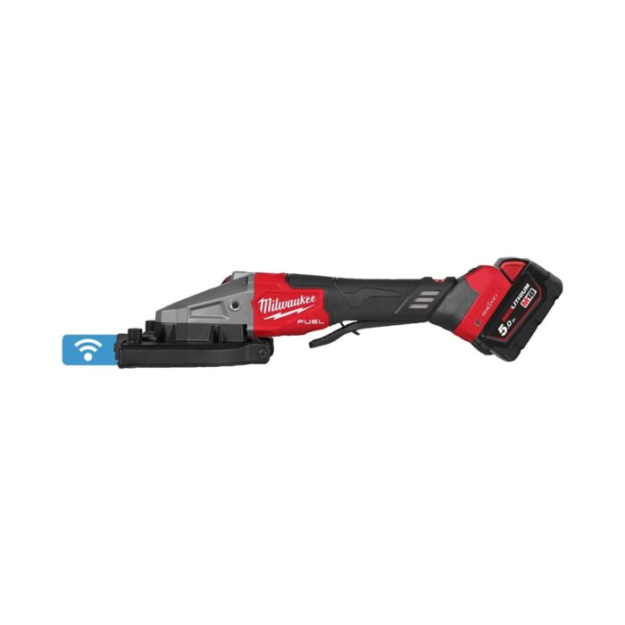 Cortadora de varilla corrugada M18™ con ONE-KEY™, disco de 137x28mm, corta varilla hasta de 32mm, corte al ras de 3mm, con RAPIDSTOP™. Se suministra con 2 baterías M18B5 y cargador M12-18C, en kitbox Milwaukee