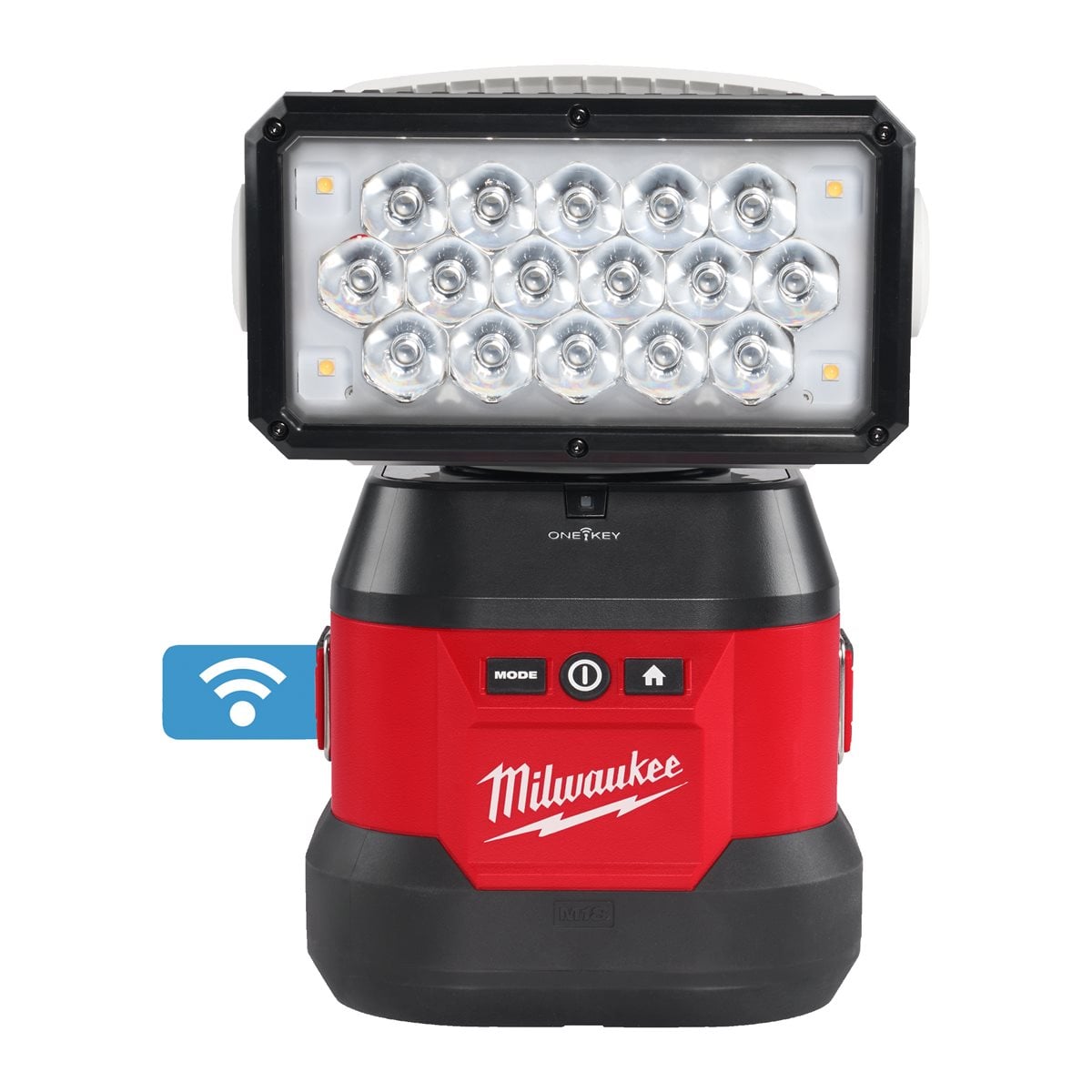 Foco de iluminación LED M18™ TRUEVIEW™ control remoto con ONE-KEY™, protección IP54, 2 modos - 4.250 / 1.500 lúmenes, control remoto que permite orientar con el mando el foco. Se suministra en versión cero, sin baterías ni cargador Milwaukee