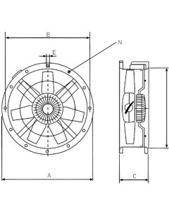 Ventilador tubular helicoidal hélice al. Soler & Palau