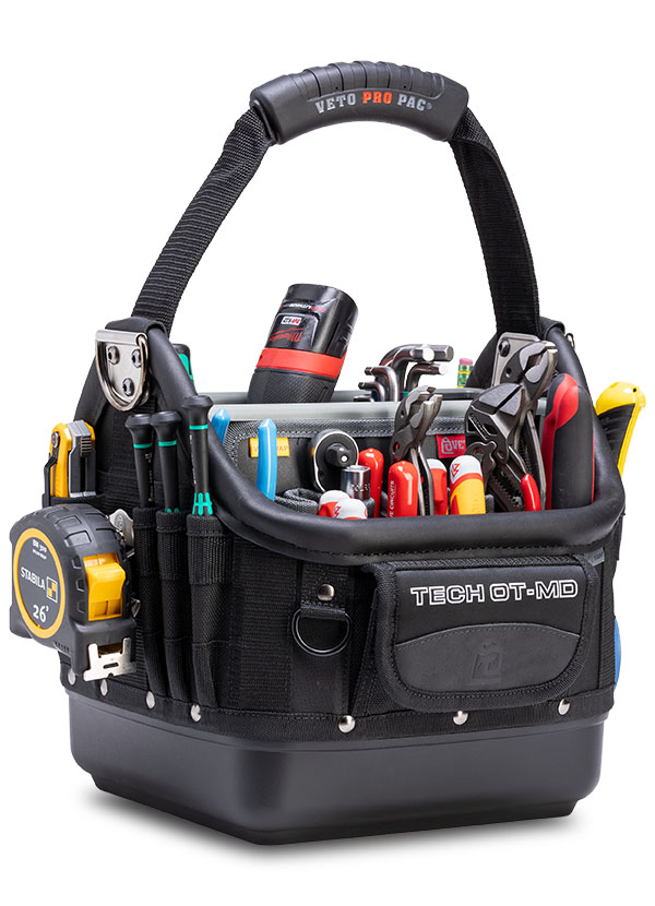 Bolsa de herramientas abierta Veto Pro Pac TECH OT-MD BLACKOUT