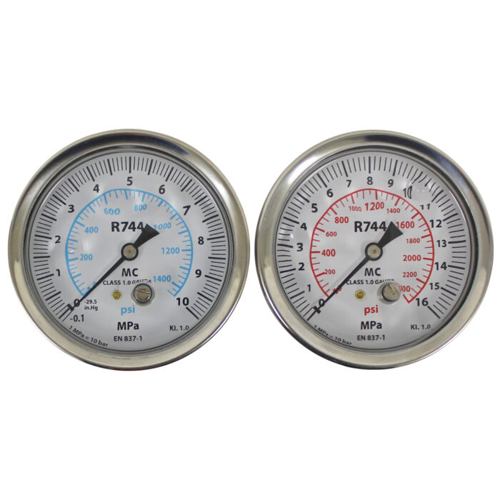 Manómetro CO2 baja presión c/glicerina Mastercool