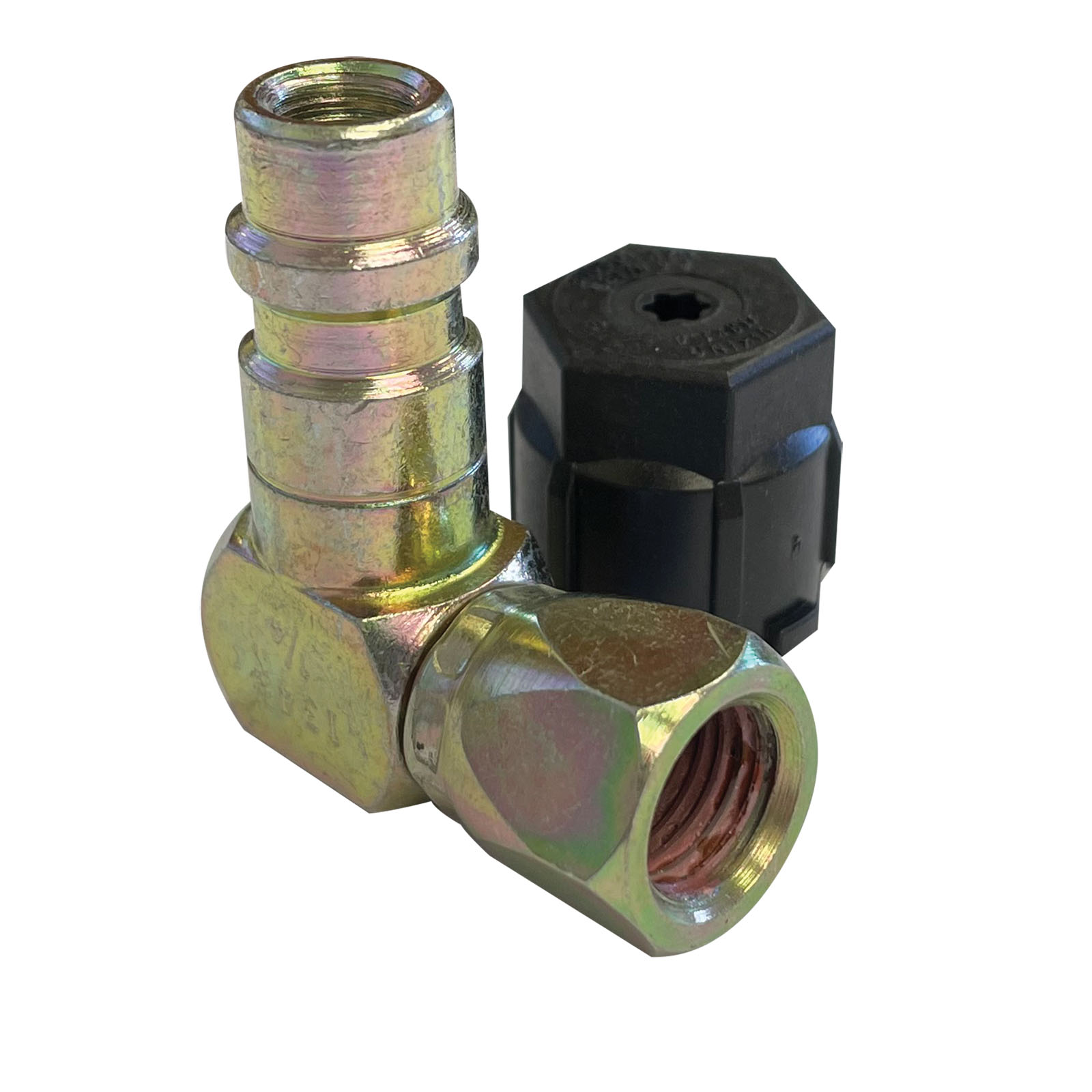 Adapatador 90º c/obus baja 1/4" x 13mm Mastercool