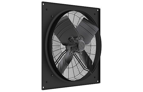 Ventilador axial Ziehl-Abegg con placa y rejilla (imagen orientativa)